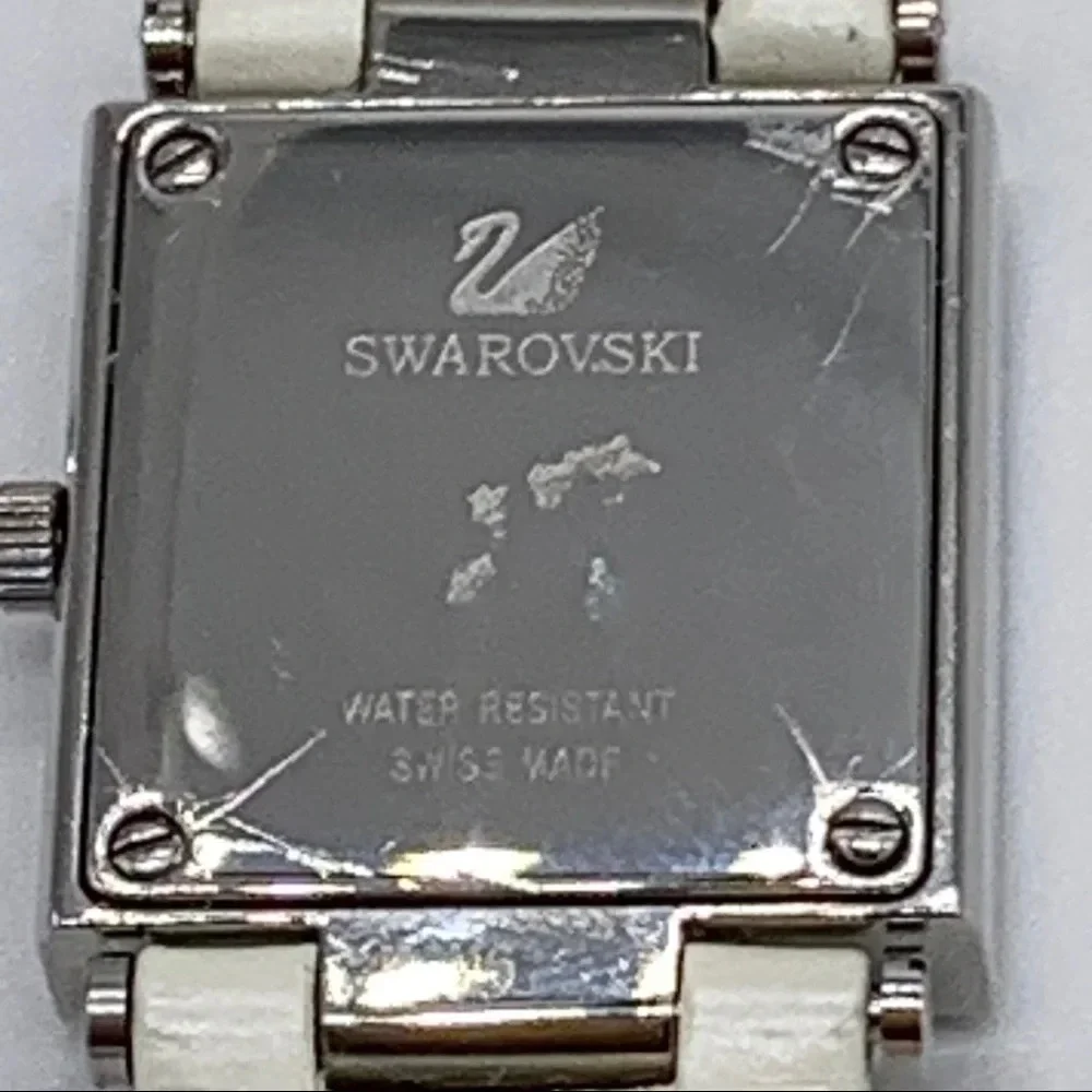 Swarovski Crystal Watch with Cream Band